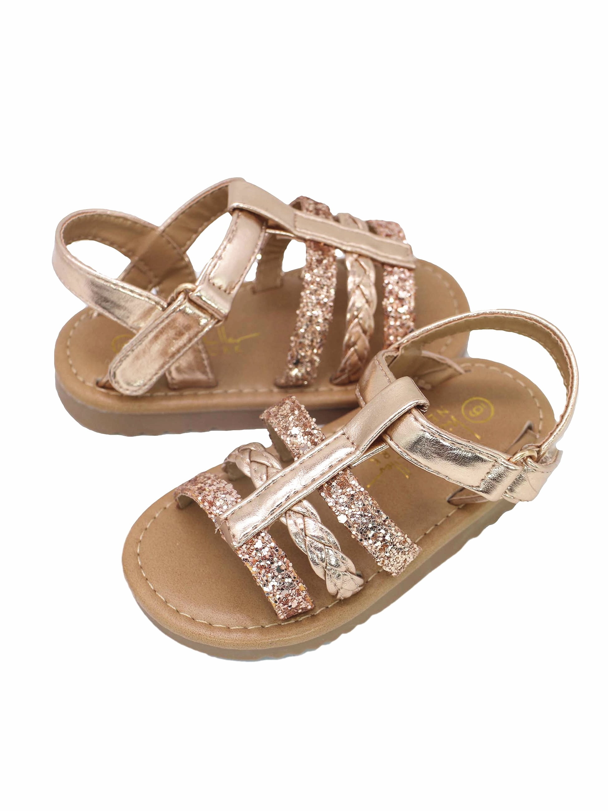 sandals with tags size 10 baby gap toddler girl's brand new golden  shoes 