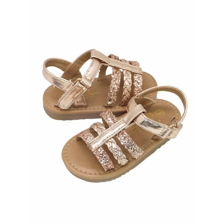 

Nicole Miller Girls Toddler Glitter Strappy Sandals Sizes 7-10
