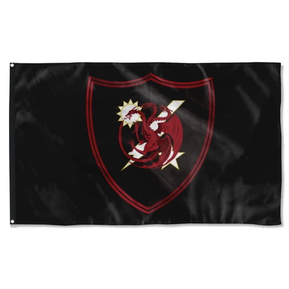 Cayyon Regiment Three Headed Dragon Flag 3x5Feet Military Banner with 2 Brass Grommets