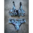 thumbnail image 4 of LIORA Women Two Pieces Bathing Suit Tie Knot Front Tops with High Waisted Bottom Bikini Set Swimsuit, 4 of 6