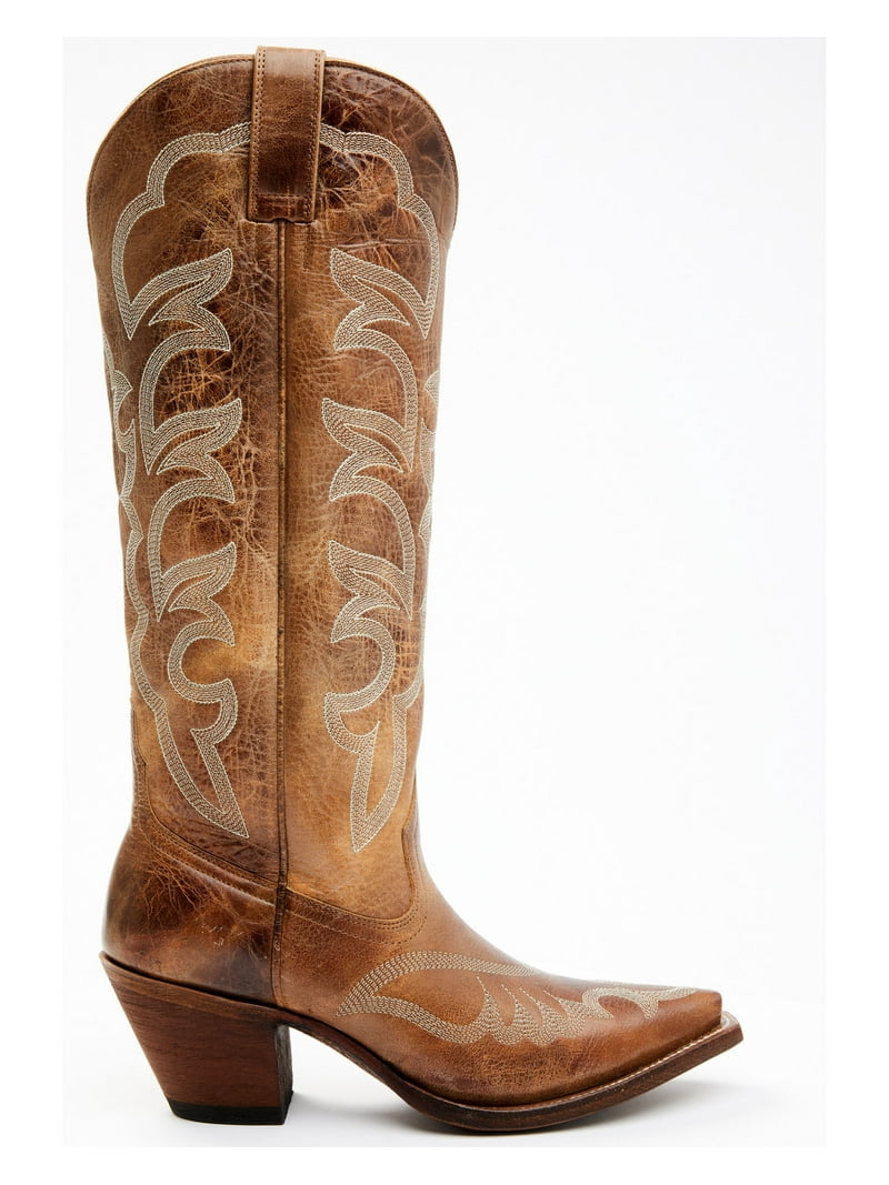 Shyanne Women's Western Leather Boots, Snip Toe, Embroidery Design