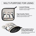thumbnail image 3 of Yayeee Oven Mitts and Pot Holder Set of 4 Heat Resistant Kitchen Gloves Baking Hot Pad, Cute Puffin, 3 of 5