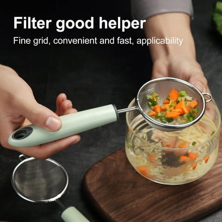

GROFRY Skimmer Spoon Food Grade Rust-proof Stainless Steel Hot Pot Strainer Mesh Scoop Mini Gadget for Home