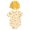 Yellow, variant on PINQI Baby Outdoor Jumpsuit Girls Short Sleeve Cartoon Fruits Prints Romper Bodysuits With Hat Outfits for 0 to 3 Years