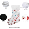 thumbnail image 3 of Coolnut Christmas Stocking Set of 1, Christmas Santa Claus Xmas Stockings and Plush Fur Cuff Stockings Fireplace Decorations for Family Holiday Xmas Party Decorations, 3 of 7