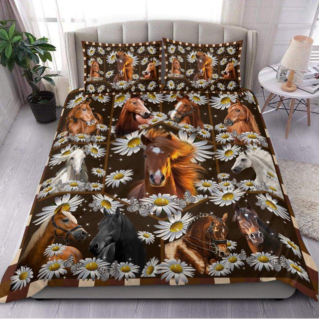 Juego De Cama Para Caballos, Regalo Para Los Amantes De Los Caballos - Bd125Pa06