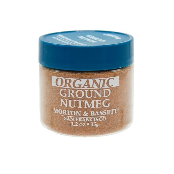 Morton & Bassett Organic Ground Nutmeg, 1.2 oz – Single Spice