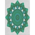 thumbnail image 1 of Ahgly Company Indoor Rectangle Patterned Mint Green Novelty Area Rugs, 4' x 6', 1 of 6
