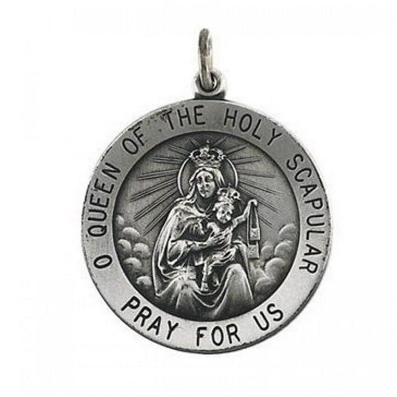 PicturesOnGold.com Scapular Religious Medal Female Adult - Sterling Silver, 5/8 Inch (18mm)