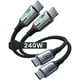 thumbnail image 1 of Cable USB C INIU Short, 30 cm, 240 W, carga rápida, paquete de 2, 1 of 8