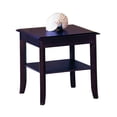 thumbnail image 5 of 3 Piece Dark Cherry Wood Occasional Cocktail Coffee & 2 End Tables Set With Storage Shelf, 5 of 6