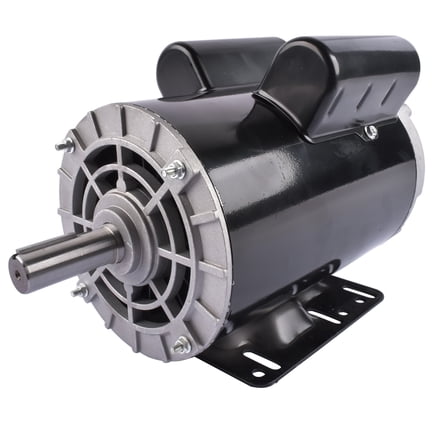Mustrod Air Compressor Electric Motor 5HP 3450RPM 230V 56HZ Frame Single Phase 2.25" Shaft Length CW/CCW