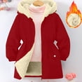 thumbnail image 7 of Girls Winter Jacket with Hood, Sherpa Fleece Lined Heavyweight Long Parka Coat with Pockets Full-zip Snow Outerwear (11Years, Red), 7 of 7
