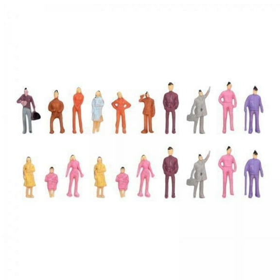 guohui 2xTiny People Micro Landscape Layout Miniature Model Railroad Figures Decor