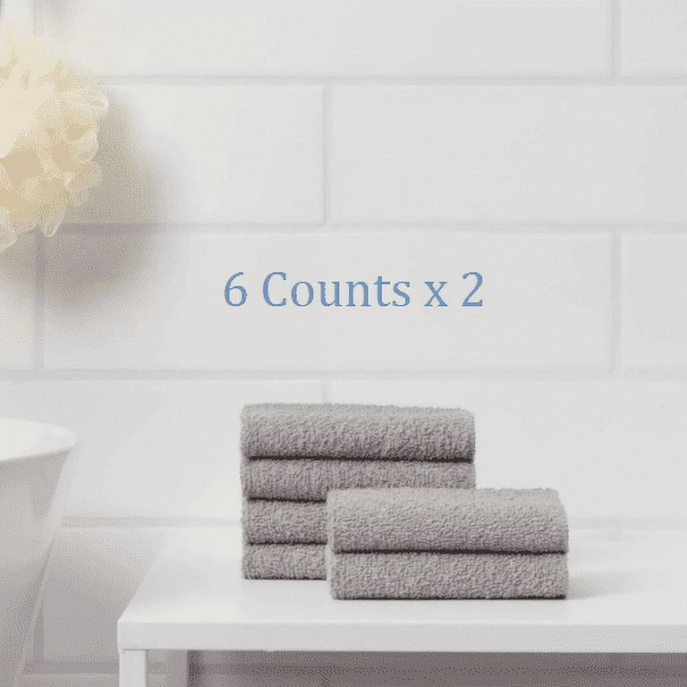 12x12 Premium Color Washcloths - 1 lb/dz - Porcelain