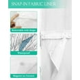 thumbnail image 3 of Anzona No Hook Shower Curtains, Starfish Coastal Standard Shower Curtains with Snap in Liner, Nautical Ocean Summer Beach Coral Sea Waterproof Washable Fabric Bathroom Shower Curtain Sets, 66" x 72", 3 of 4