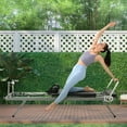 MOPHOTO Foldable Pilates Reformer, Home Pilates Machine with Spring, Quiet 300 lbs Pilates