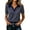 Navy, variant on Hurxie Women Short Sleeve Sweater V Neck Knitted Tops Casual Ribbed Shirt Loose Pullover Sweater Black,L