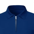 thumbnail image 6 of Yaoyar Men's Casual Solid Shirts Zipper Lapel Short Sleeve Tops Classic Golf Tees Basic Golf Shirt Cotton Top, 6 of 6