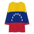 thumbnail image 3 of Venezuela Flag Loose Dress Evening Dress Summer Dresses for Women Luxury Dress Long Sleeved Dress, 3 of 4