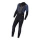thumbnail image 5 of Traje de neopreno Cola para hombre de buceo surf natación cuerpo completo negro y gris, 5 of 8