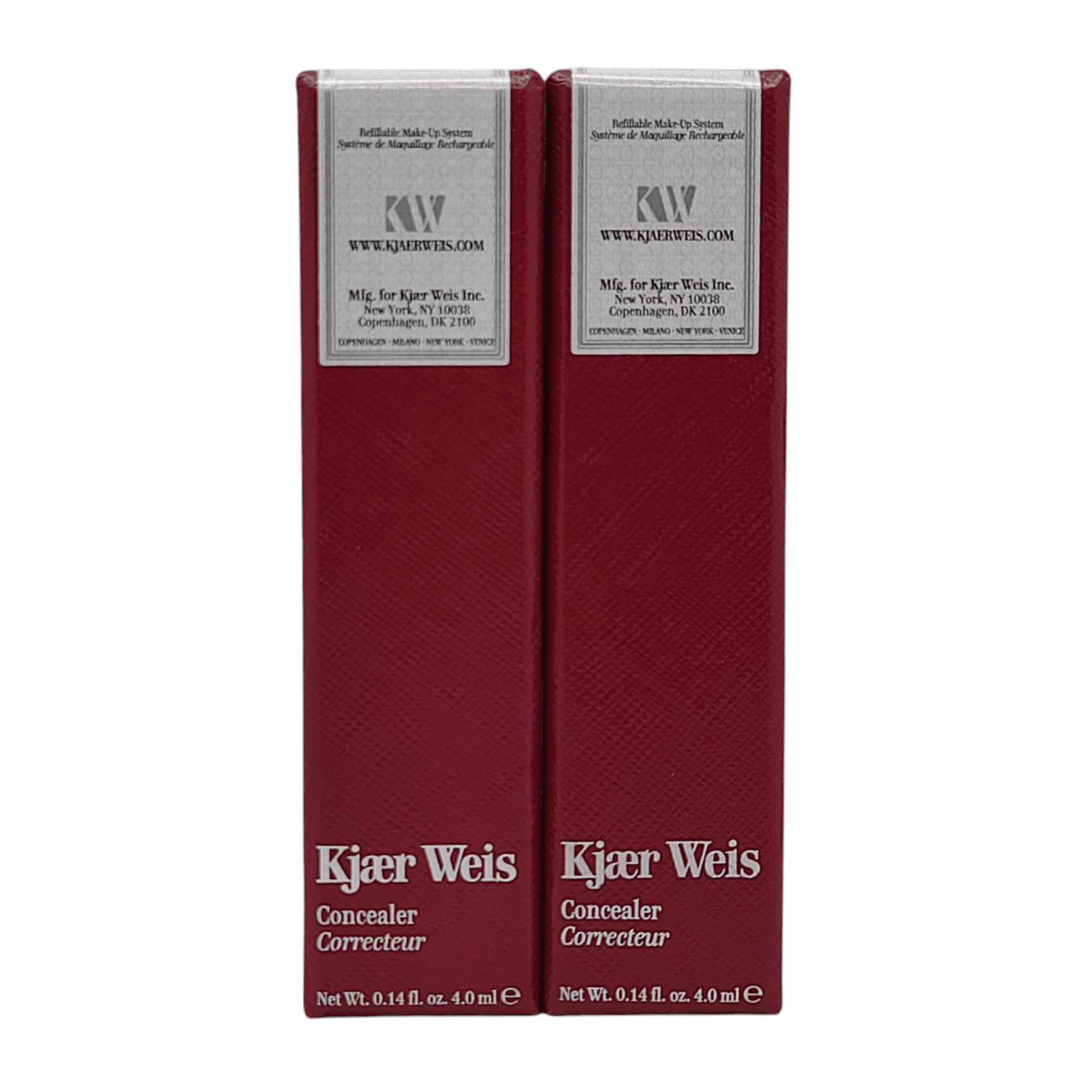 2 Pack Kjaer Weis Invisible Touch Concealer D340 0.14 oz *New in Box*