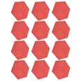 thumbnail image 3 of Acoustic Panels, Flame Retardant 12Pcs Sound Absorbing Wedges 15cm Noise Insulation Polyester Fiber  For Home Theaters For Recording Studios Red, 3 of 8