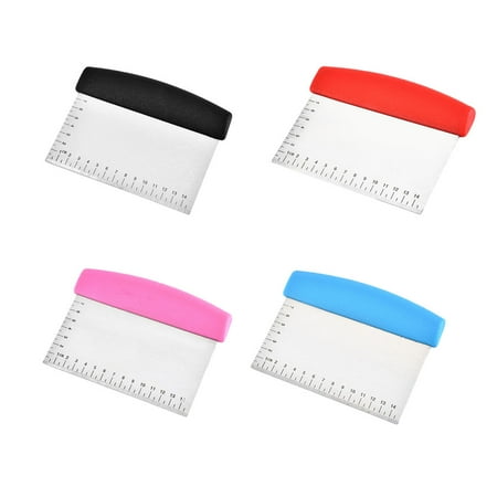 

Hi.FANCY Scraper Baking Chopper Multipurpose Kitchen Stainless Steel Pizza Bread Scraping Tool with Measuring Scale