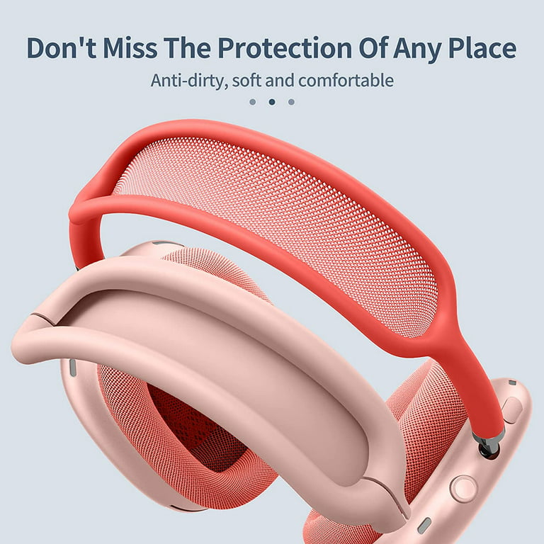 Silicone Case Cover for AirPods Max Headphones, Anti-Scratch Ear Cups Cover  and Headband Cover for AirPods Max, Accessories Skin Protector for AirPods  Max (Pink) 