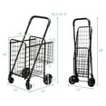 thumbnail image 2 of YYAo Grocery Shopping Cart, Utility Cart, Trolley Cart, Folding Shopping Basket Rolling Trolley with Adjustable Handle-Black, 2 of 8