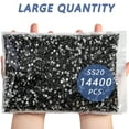 thumbnail image 5 of Beadsland Flatback Rhinestones Bulk,14400pcs, Black, SS20, 4.6-4.8mm, 5 of 5