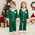 thumbnail image 6 of Gkeoshab Christmas Pajamas Matching Family Christmas Pajamas Set, Silk Satin Long Sleeve Button Down Comfy Loungewear for Family, 6 of 9