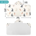 thumbnail image 4 of Yayeee Kids Hooded Towel with Hand Pockets Beach Soft Absorbent Bath Wrap 50 x 23.5 inch, Bunnies and Carrots, 4 of 5