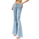 thumbnail image 2 of Puntoco Mujeres Moda Cintura Alta Bolsillo Sólido Casual Hip Lift Tight Jeans Adelgazamiento Trompeta Pantalones Puntoco Puntoco-6209, 2 of 8
