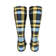 thumbnail image 4 of Leisure Hosiery 20in Lightweight Wear-Resistant Sweat-Wicking No Heel For Home Office Daily Use Cornflowerblue Buffalo Plaid Check Tartan Scotland_4, 4 of 8