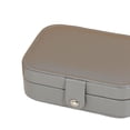 thumbnail image 4 of Joyero organizador de 2 capas de terciopelo suave forrado regalo para anillos relojes niñas nuevo gris Jinwen caja de almacenamiento de joyas, 4 of 7
