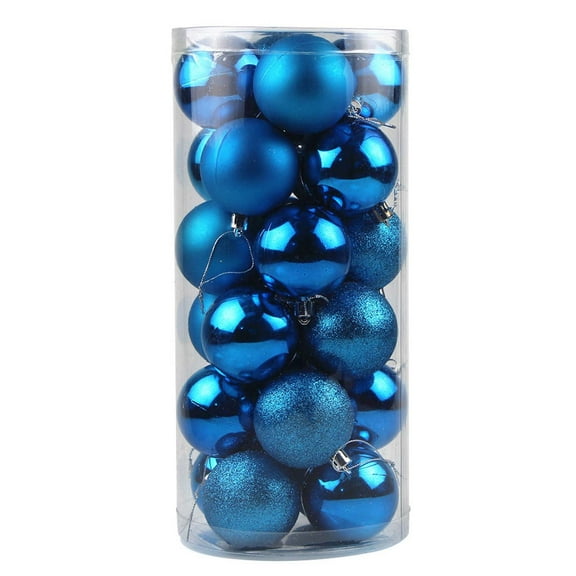 1PCS Christmas Inflatable Decorated Ball 24in Yard Inflatable Christmas Balls Giant Xmas Tree Ornaments PVC Blow up Yard Decorations for Outside Holiday Yard Lawn Porch Decor (Blue)