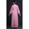 thumbnail image 2 of Bimba Robe Maxi à Manches Longues pour Femmes en Georgette Mousse à Imprimé Floral en Blocs, Taille Élastique - Grande, 2 of 5