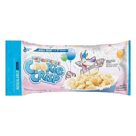 21st Birthday Cookies - Cookie Crisp Birthday Cake Bagged Cereal, 35 oz Bag