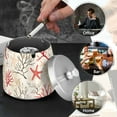 thumbnail image 4 of Yayeee Ashtray with Lid for Cigarette Smokeless Stainless Steel Home Ash Holder, Light Starfish, 4 of 7
