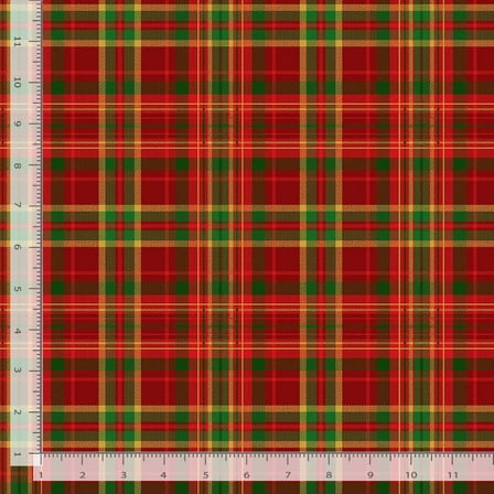 Cotton Joyful Tartan Plaids Metallic Lines Christmas Timeless Treasures Holiday Cotton Fabric Print by the Yard (PLAID-CM2281-HOLIDAY)