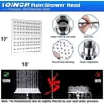 thumbnail image 2 of Filtered Shower Head 10" Rain Shower Head with Handheld Spray Dual Filter for Hard Water Rainfall Showerhead with 10 Setting Handheld Built-in 2 Power Wash +12" Shower Extension Arm,79" Hose & 4 Hooks, 2 of 5
