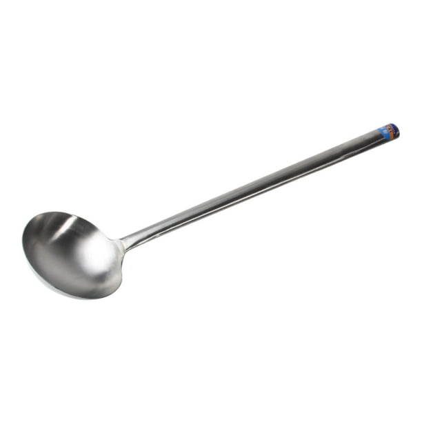 Costilla de acero inoxidable, cuchara de cocina, accesorios de servicio pesado de alto rendimiento, cocina con mango largo, cuchara de sopa a prueba