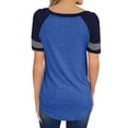 thumbnail image 4 of IROINNID Women's Casual Color Matching Loose Round Neck Short Sleeve Women Tops, 4 of 8