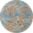 thumbnail image 1 of Ahgly Company Machine Washable Indoor Round Abstract Dark Almond Brown Area Rugs, 7' Round, 1 of 7