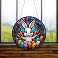 thumbnail image 2 of Acrylic Easter Bunny and Eggs, Window Hanging Decor, 2D Stained Glass Look, Festive Gift for Easter Lovers, 2 of 2