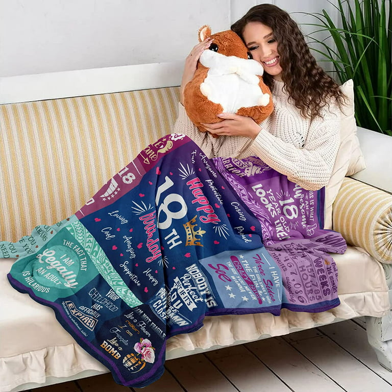 RooRuns Happy 17 Year Old Boy Girl Gift Ideas Blanket, 17th Birthday Gifts  for Girls, Gifts for 17 Year Old Girl Boy,birthday gifts for 17 year old  girl 