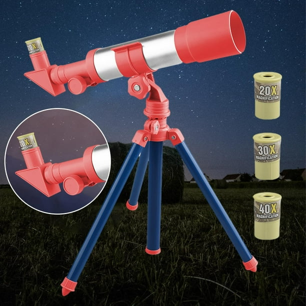 Juguetes de telescopio portátil, juguetes de aprendizaje de ciencia, juguetes educativos para edades tempranas, , juguetes de educación de C rojo Baoblaze juguetes telescopio