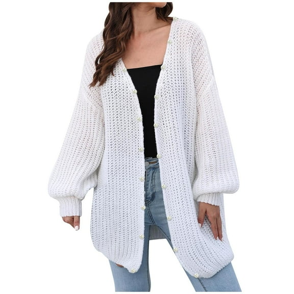 ameIAEA Cardigans for Women Open Front Long Sleeve Sweater Fall Winter Casual Coat Outwear