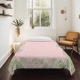 thumbnail image 4 of Pink Leaves Tapestry for Bedroom Wall Hanging Tapestry, Green Summer Botanical Pastoral Ceiling Backdrop Tapestries Poster Blanket Wall Decor for Teens Room Living Room Dorm 59" x 79", 4 of 8